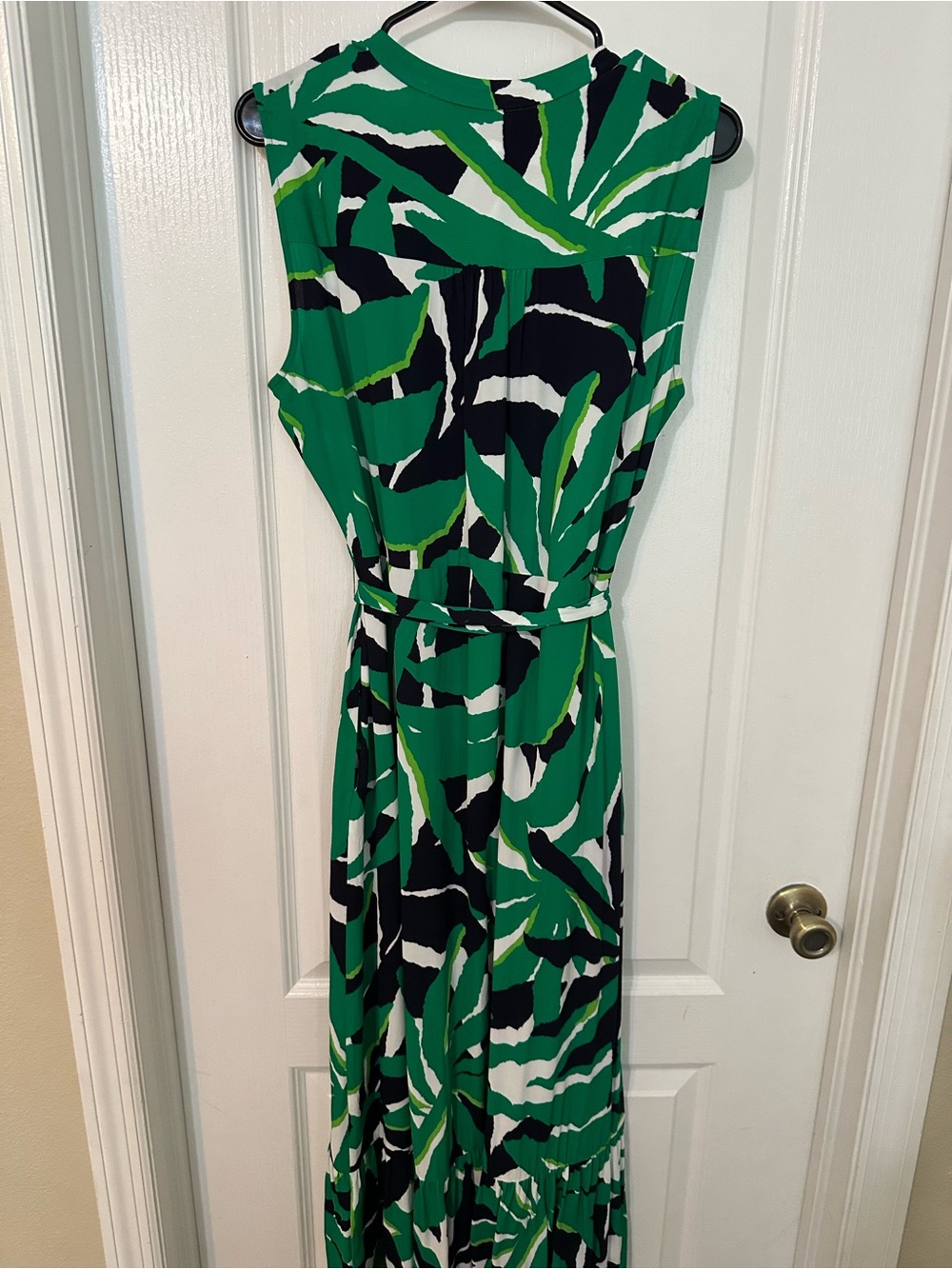 Hobbs London Green Tropical Leaf Maxi Dress Size 10 - Picture 4 of 10